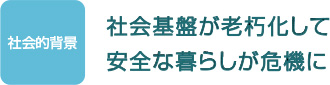 社会基盤が老朽化して安全な暮らしが危機に