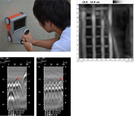 鉄筋探査電磁波レーダー法