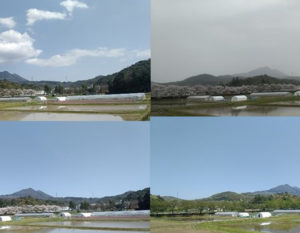 定点から撮影した高専と青葉山