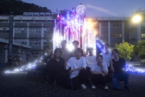 校内イルミネーションの点灯式を行いました。（2025.7）